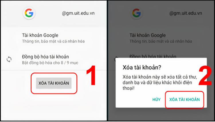 Cách xoá tài khoản Google trên điện thoại Android 1