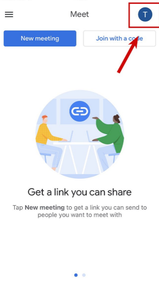 Đổi tên từ ứng dụng Google Meet trên điện thoại