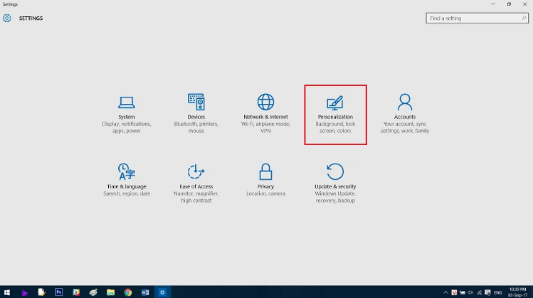 Tắt chế độ chờ màn hình Windows 10 trong menu cài đặt 1