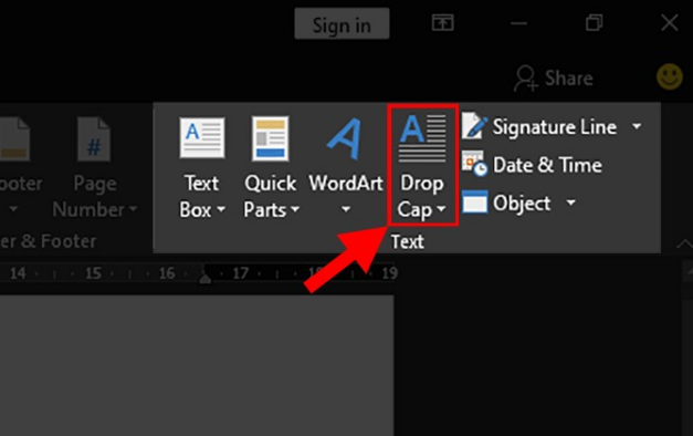 Hướng dẫn cách tạo chữ cái to đầu dòng Drop Cap trong Word 2