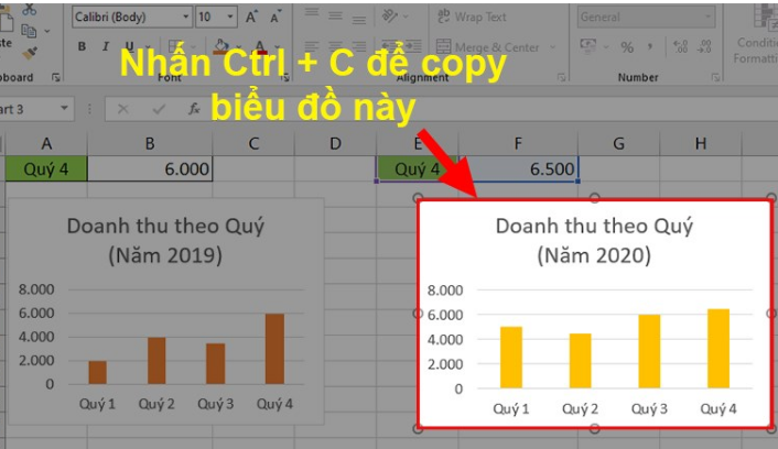 Cách ghép 2 biểu đồ trong Excel với dữ liệu ở các bảng khác nhau 4