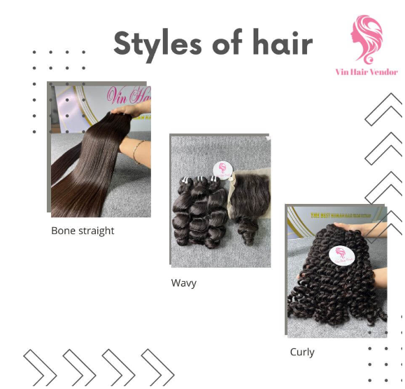 Many styles of hair products from Vin Hair Vendor